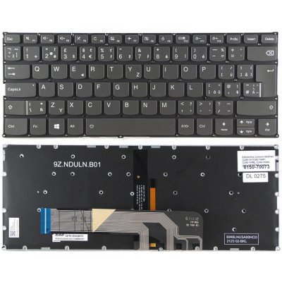 česká klávesnice Lenovo IdeaPad C340-14 C340-14API C340-14IML C340-14IWL šedá UK/CZ/SK dotisk podsvit – Hledejceny.cz