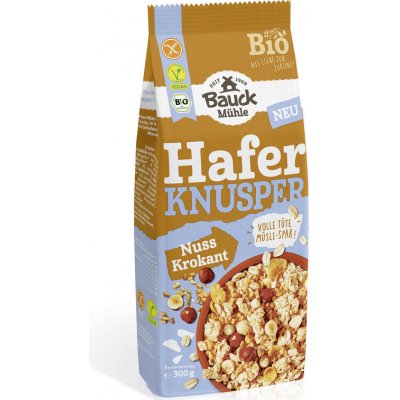 Bauckhof Bezlepkové křupavé ovesné musli s ořechy, BIO, 300 g – Zboží Dáma