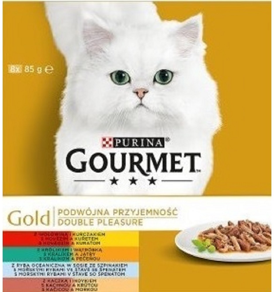 Gourmet Gold Mix dušené a grilované maso 8 x 85 g