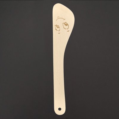 AMADEA Dřevěná obracečka s obličejem, masivní dřevo, délka 30 cm – Hledejceny.cz