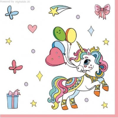 Ubrousek 33x33cm Jednorožec – Hledejceny.cz