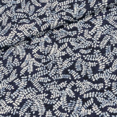 Bavlněné plátno 4987/001, modrotisk kapradiny š.160cm (látka v metráži) – Hledejceny.cz