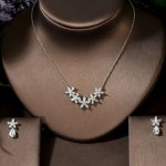 Éternelle souprava šperků Swarovski Elements Jasmine SET-N-1424 Bílá/čirá – Zboží Dáma