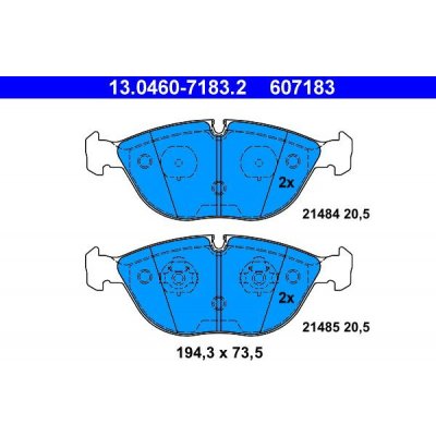 Sada brzdových destiček ATE 13.0460-7183 (AT 607183) -... | Zboží Auto
