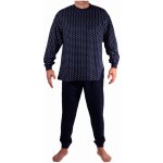 H&F Hopefine Mireček pánské pyžamo s náplety W-042C tmavě modrá – Zboží Dáma