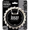 Vývrtka a otvírák lahve Nekupto Otvírák na pivo, podtácek se jménem Josef V.I.P.