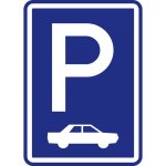 Dopravní značka – Parkoviště kolmé nebo šikmé stání – HobbyKompas.cz