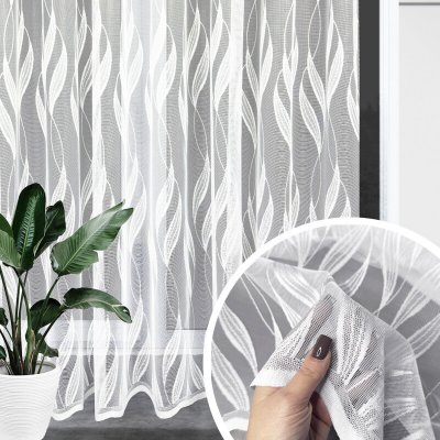 Ervi žakárová záclona bílá 48046, metráž – Zboží Mobilmania