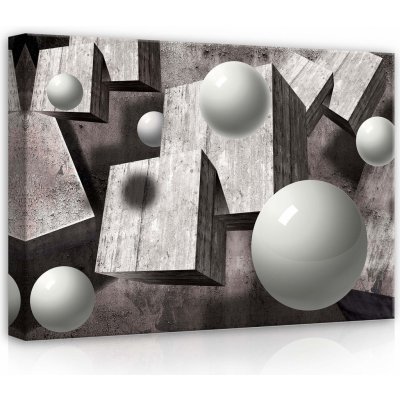 Consalnet Obrazy na stěnu - 3D šedé geometrické obrazce, 50x70 cm