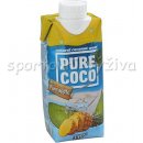 Pure Coco Kokosová voda s příchutí ananasu 330 ml