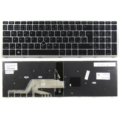 česká klávesnice HP Probook 650 G4 černá/stříbrná CZ/SK podsvit touchpoint – Zboží Živě