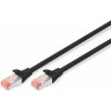 síťový kabel Digitus DK-1644-0025/BL Cat6 S/FTP (S-STP), 0,25m, černý