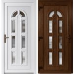 OknaDvereNaMiru.cz Vchodové plastové dveře Linda zlatý dub / bílá levé otevírání ven 100 x 210 cm – Hledejceny.cz