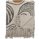 Bloomingville přehoz na postel Nature Ornamen béžová přírodnít 160 x 130 cm – Hledejceny.cz