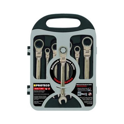 Proteco sada klíčů ráčnových kloubových 8,10,12,13,14,17,19mm 18-343-772 – Zboží Dáma