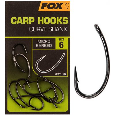 Fox Carp Hooks Curve Shank vel.6 10ks – Zbozi.Blesk.cz
