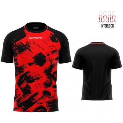 Givova Art červená/černá sada 15 fotbalových dresů 1210