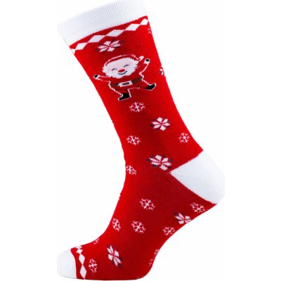 Star Socks pánské vzorované ponožky Santa červená