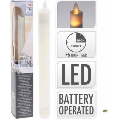 M.A.T. GROUP Svíčka LED v.23cm blikající plamen časovač SLON.KOST – Hledejceny.cz