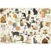 Puzzle Jumbo Plakát s kočkami 1000 dílků