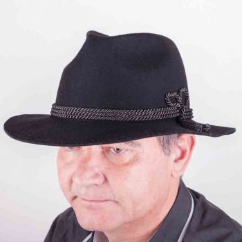 Černý pánský elegantní klobouk Tonak 85027