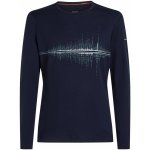 Icebreaker Mens Mer 200 Oasis LS Crewe Snow Wave Midnight Navy – Zboží Dáma
