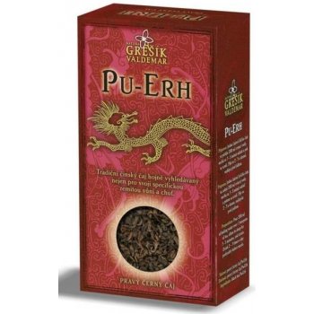 Grešík Čaje 4 světadílů černý čaj Pu-Erh 70 g