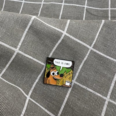 Pinarna Stressful "This is fine" Vystresované "To je v pohodě" ve čtverci – Sleviste.cz