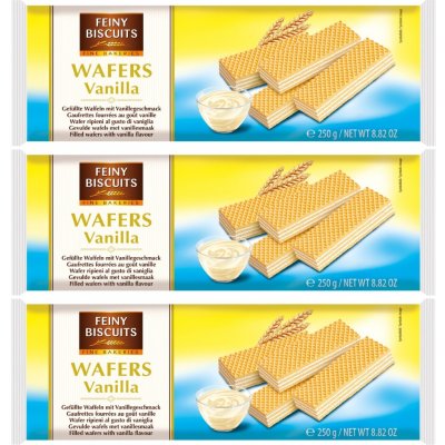 Feiny Biscuits Vaflové oplatky s krémovou vanilkovou náplní 250 g – Zboží Dáma