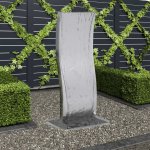 zahrada-XL Zahradní fontána s čerpadlem nerezová ocel 90 cm zaoblená – HobbyKompas.cz