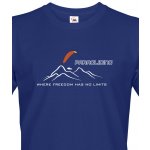 Pánské tričko Paragliding Where freedom has no limits Canvas pánské tričko s krátkým rukávem modrá – Hledejceny.cz