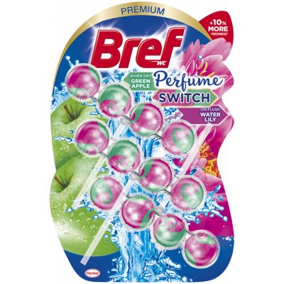 Bref Perfume Switch Floral Apple & Water Lily WC blok 3 x 50 g – Zboží Mobilmania