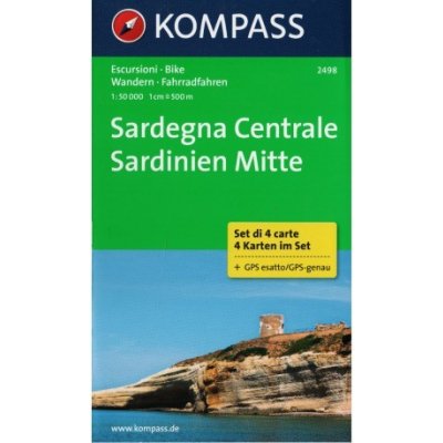 Kompass 2498 Sardegna Centrale/Sardinie střed 1:50 000 turistická mapa – Hledejceny.cz