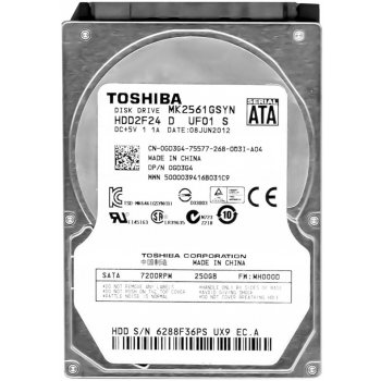 Toshiba 250GB SATA II 2,5", HDD2F24