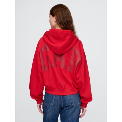 GAP Crop mikina VintageSoft s logem Červená – Hledejceny.cz