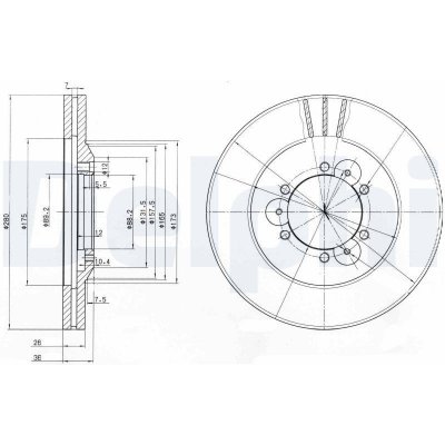 Brzdový kotouč DELPHI BG3378 BG3378 – Hledejceny.cz