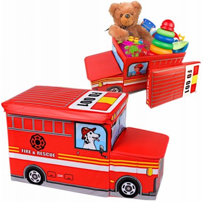 Kruzzel Box Hasičské auto 53 x 26 x 31,5 cm 22489 – Zboží Dáma