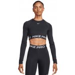 Nike Pro DF 365 CROP LS-010 BLACK/WHITE Černá – Zboží Dáma