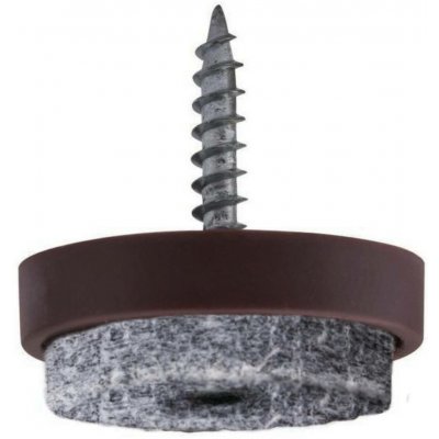 Walteco Filcový kluzák s vrutem, průměr 24mm, hnědý, 8 ks , 84975 – HobbyKompas.cz