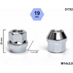 Kolová matice M14x2,0 kužel otevřená, klíč 19, D17X2, výška 25 mm