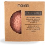 Mohani Konjac Sponge mycí konjaková houbička s růžovým jílem – Zboží Dáma