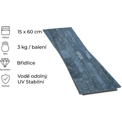 Windu Samolepící kamenná dýha Deoli Green 150 x 600 mm 0,09m² – Zboží Mobilmania