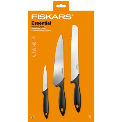 Fiskars Essential Kuchařská sada nožů 1065583 – Zboží Mobilmania