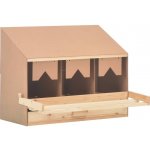 vidaXL Snáškové hnízdo 3 boxy masivní borovice 72 x 33 x 54 cm – Zboží Mobilmania