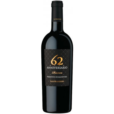 San Marzano Primitivo di Manduria Riserva 62 Anniversario Dop suché červené 2019 14,5% 0,75 l (holá láhev) – Hledejceny.cz