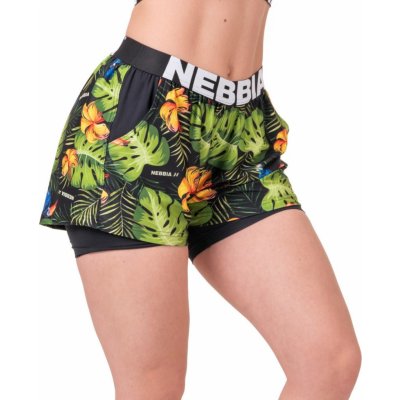 Nebbia dámské šortky High Energy double layer green – Sleviste.cz