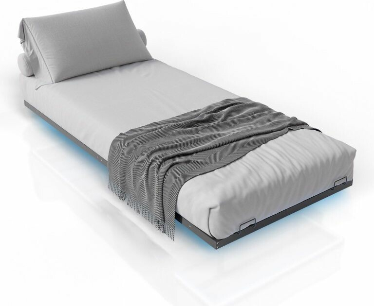 Juskys designová postel 90x200 černá s LED podsvícením JS107208