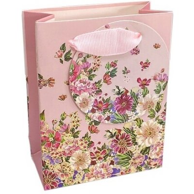 Autronic Dárková taška XS - květy na růžovém pozadí, 11x9x4,5cm SF1537-XXS – Zbozi.Blesk.cz