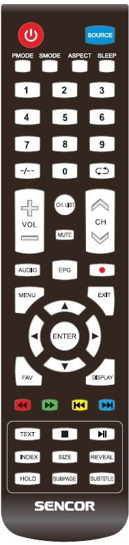 Dálkový ovladač Sencor SLE3220TC