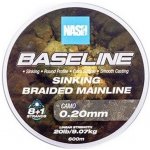 NASH Pletená šňůra Baseline Sinking Braid Camo 600 m 0,24 mm 11,33 kg